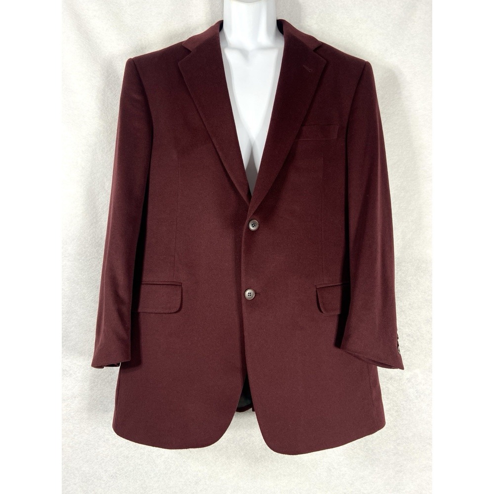 Vintage Coppley Jacket Men's 42T Burgundy Sport Coat 100% Cashmere Custom